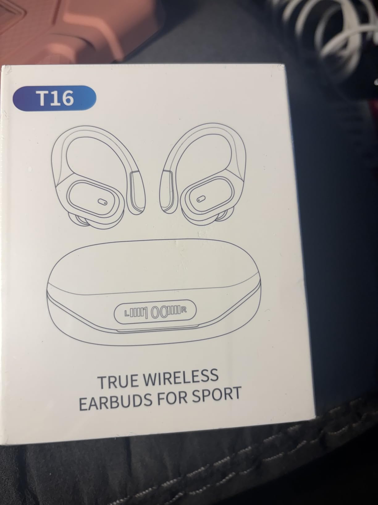 HAOYUYAN Wireless Earbuds, Sports Bluetooth Headphones, 80Hrs Playtime Ear Buds with LED Power Display, Noise Canceling Headset, IPX7 Waterproof Earphones for Workout/Running (Black) customer photo 2