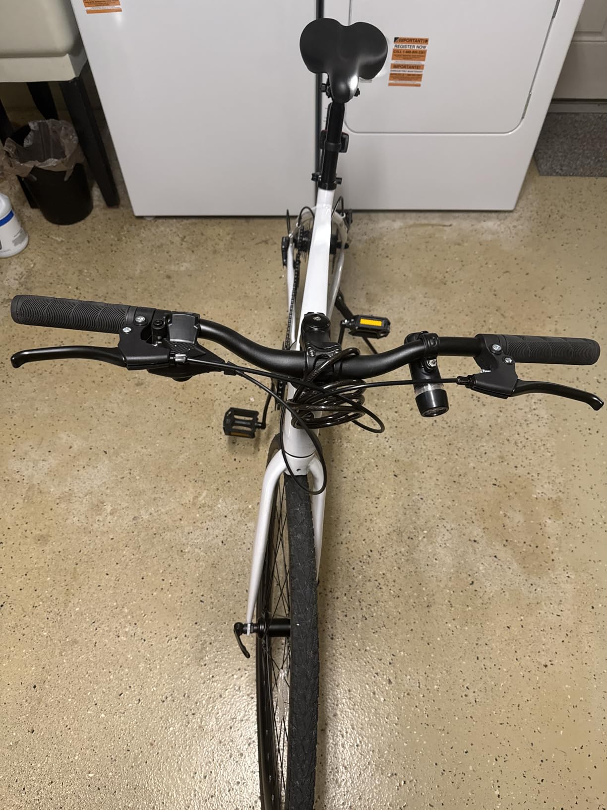 MOONCOOL Hybrid Bike for Adults, 8-Speed Commuter Bicycle, Aluminum Frame | Weighs 29.5 lb yet supports 350 lb, dual disc brakes, upright geometry and 85% pre-assembly simplify commuting and leisure customer photo 1
