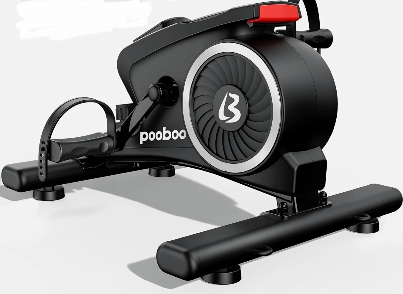 pooboo Under Desk Bike Pedal Exerciser with Magnetic Resistance | Mini Exercise Bike with 16 Resistance Levels, Arm And Leg Workouts, Resistance Bands And Non-Slip Mat for Home Office Therapy customer photo 1