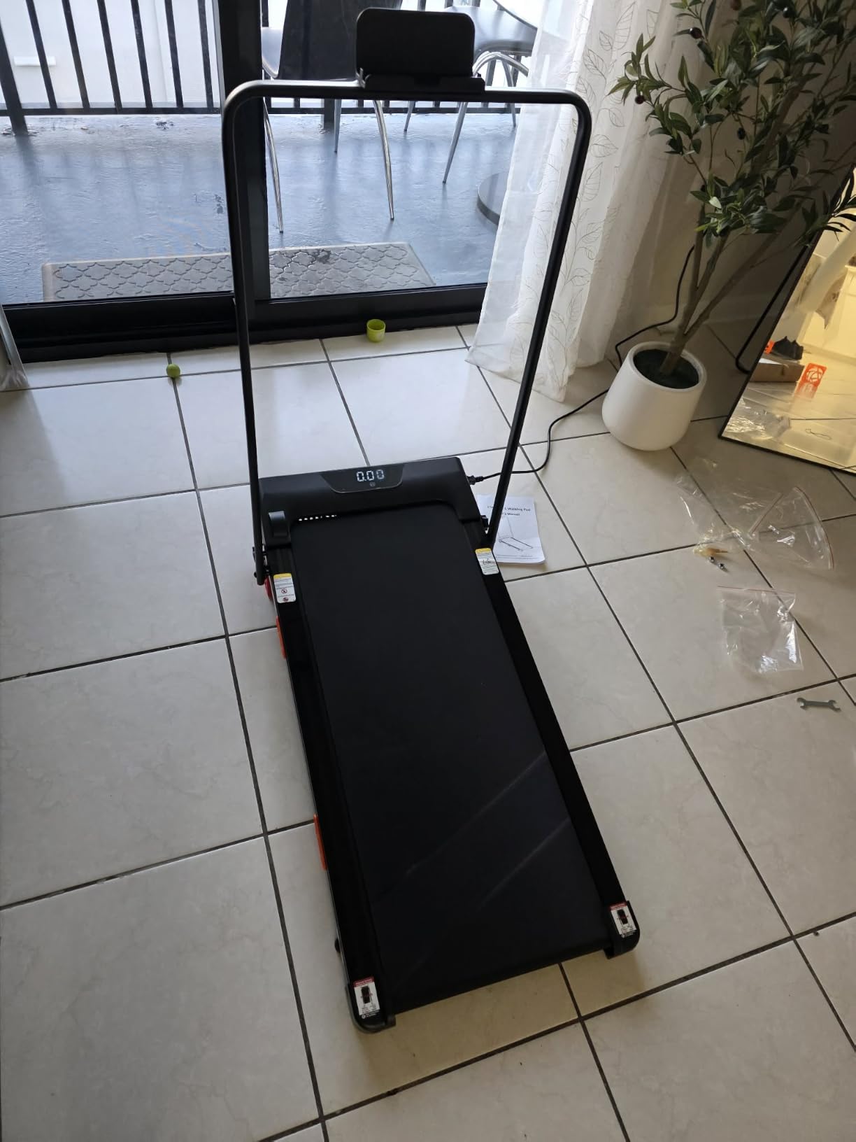 LONTEK 15% Incline Walking Pad with Handle Bar, Treadmills for Home Small | Compact, Foldable, Portable, Under Desk, 0.6-6.2MPH, Quiet 2.5HP, Remote & Digital Display, 330lb Capacity, Home Office Gym customer photo 2