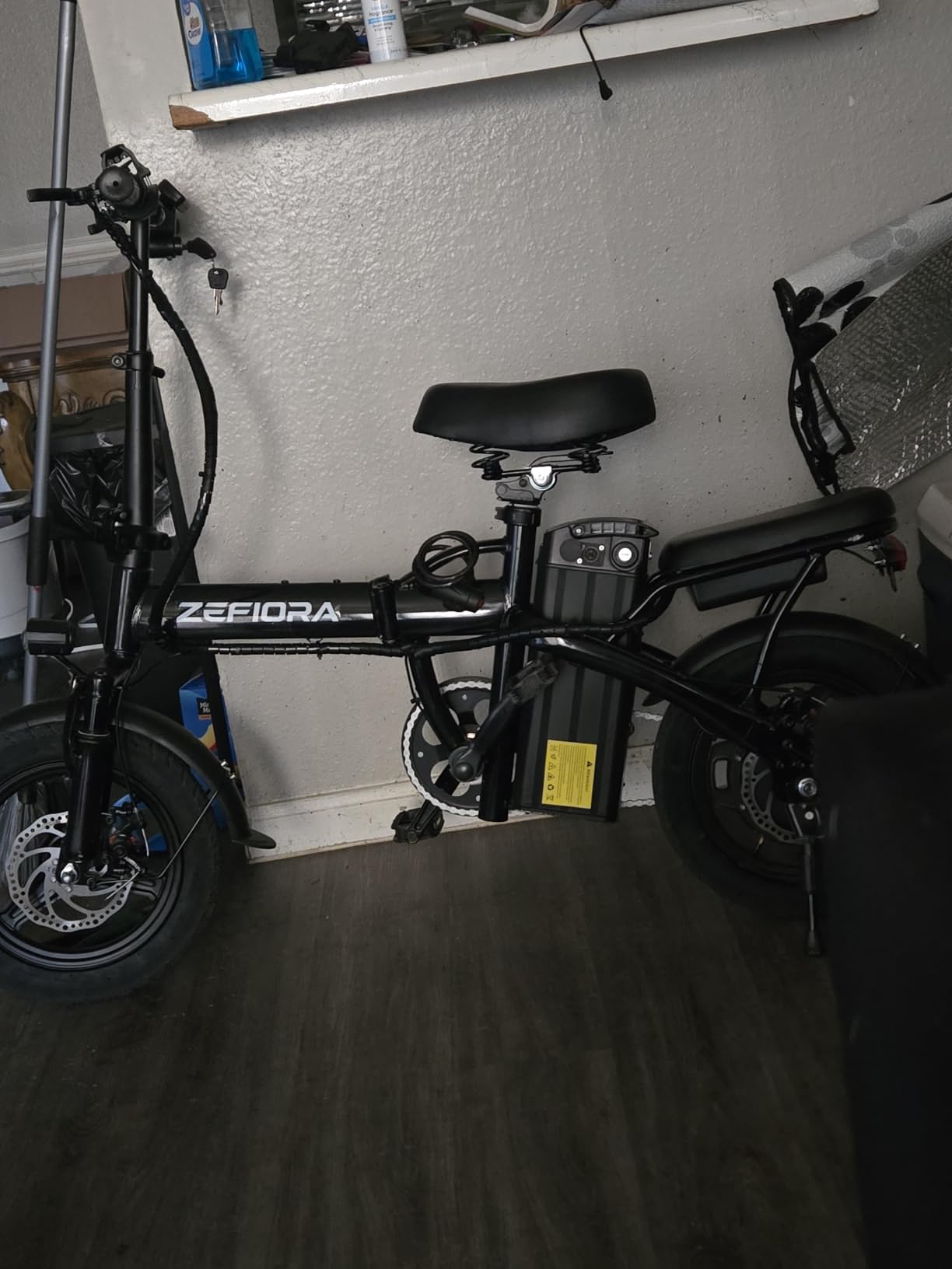Folding Electric Bike for Adults, 14 Inch Mini Ebike for Commuting | Electric Bicycle, Commuter E-bike, 480Wh Removable Battery, 20MPH 30 Miles PAS Range, 800W Peak Motor customer photo 2