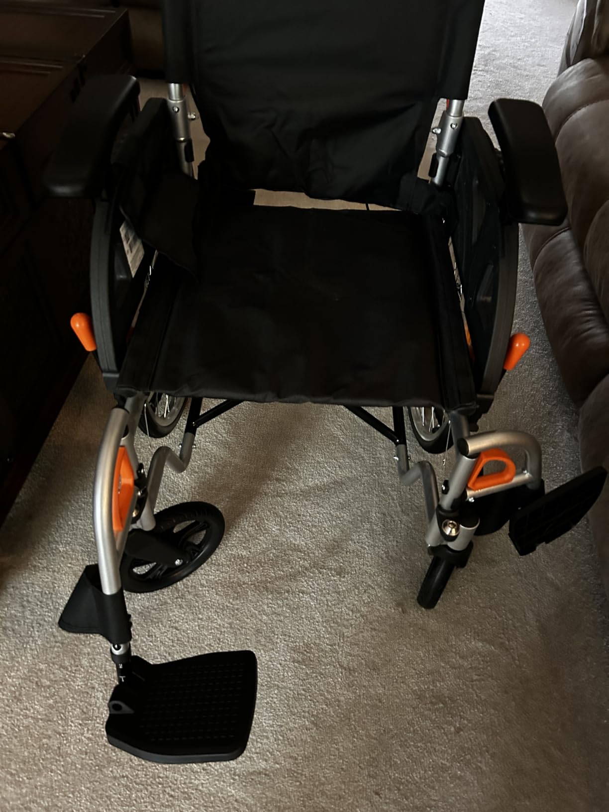 VOCIC Ultra Lightweight Foldable Wheelchairs for Adults 23lb Frame | Portable Self-Propelled Wheelchair for Seniors with Quick Release Wheels, Swing-Away Footrests, Flip-Back Arm, 300 lbs customer photo 2