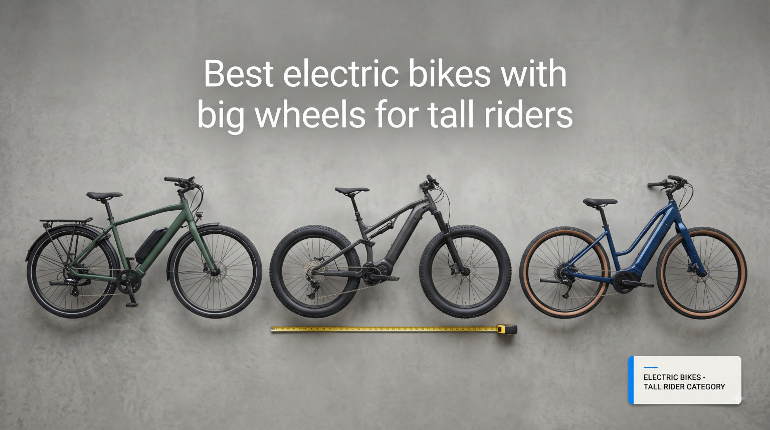 Best electric bikes with big wheels for tall riders