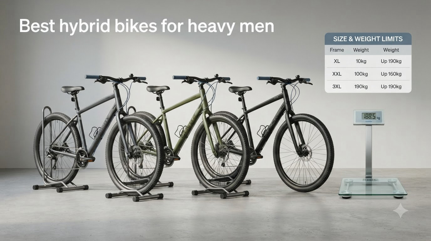 Best hybrid bikes for heavy men