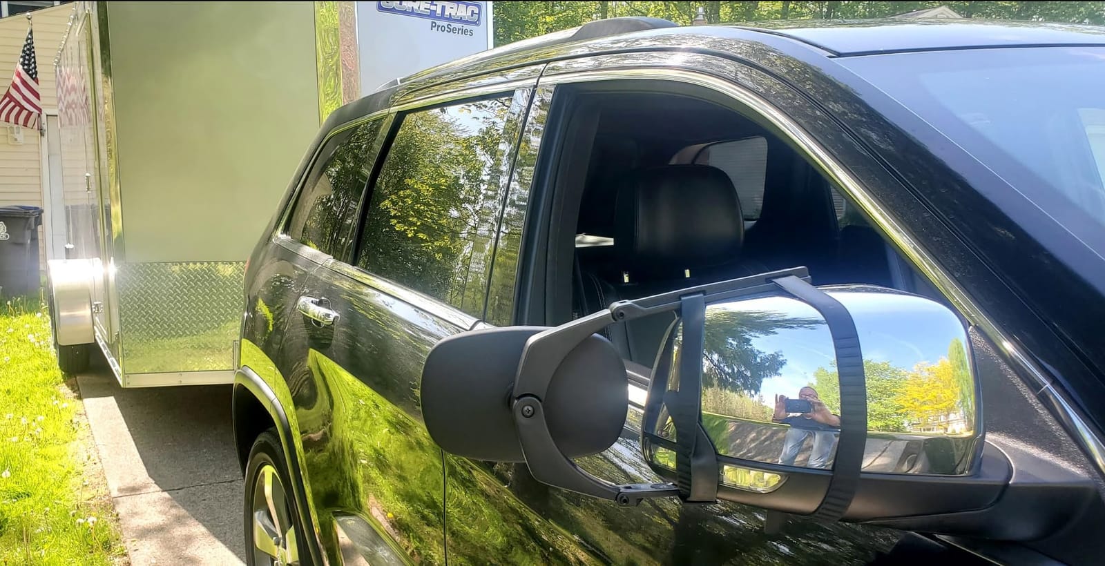 CIPA 11950 Clip-On Towing Mirror,Black & Silver, 15.75 Inch customer photo 2