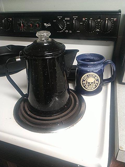 GSI Outdoors Percolator Coffee Pot | Enamelware Campfire Coffee Boiler Kettle for Outdoor Camping Cookware, Cabin, RV, Kitchen, Hunting & Backpacking customer photo 1
