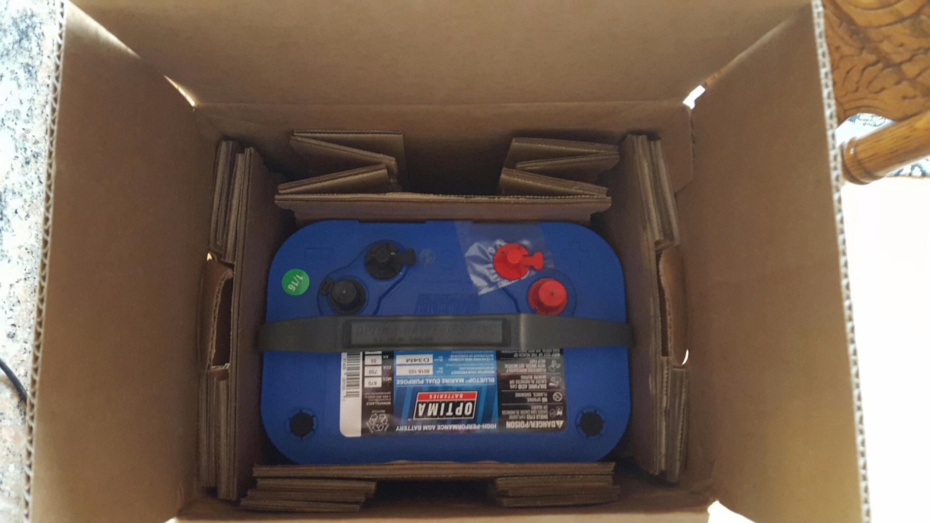 OPTIMA® Batteries D34M BLUETOP® Dual Purpose Boat and RV Sealed AGM Battery customer photo 2