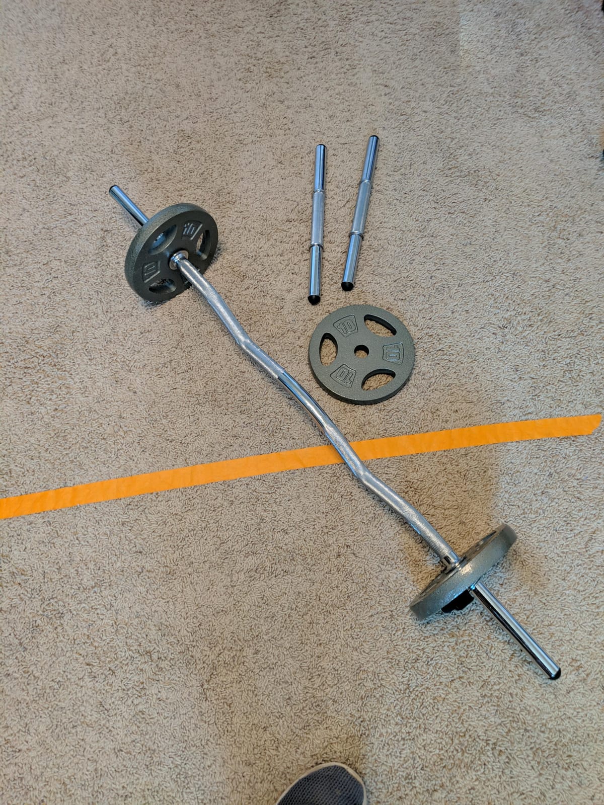 Marcy Curl Bar & Dumbbell Handles with Spring Collars, 1 or 2 Inch Plates customer photo 2