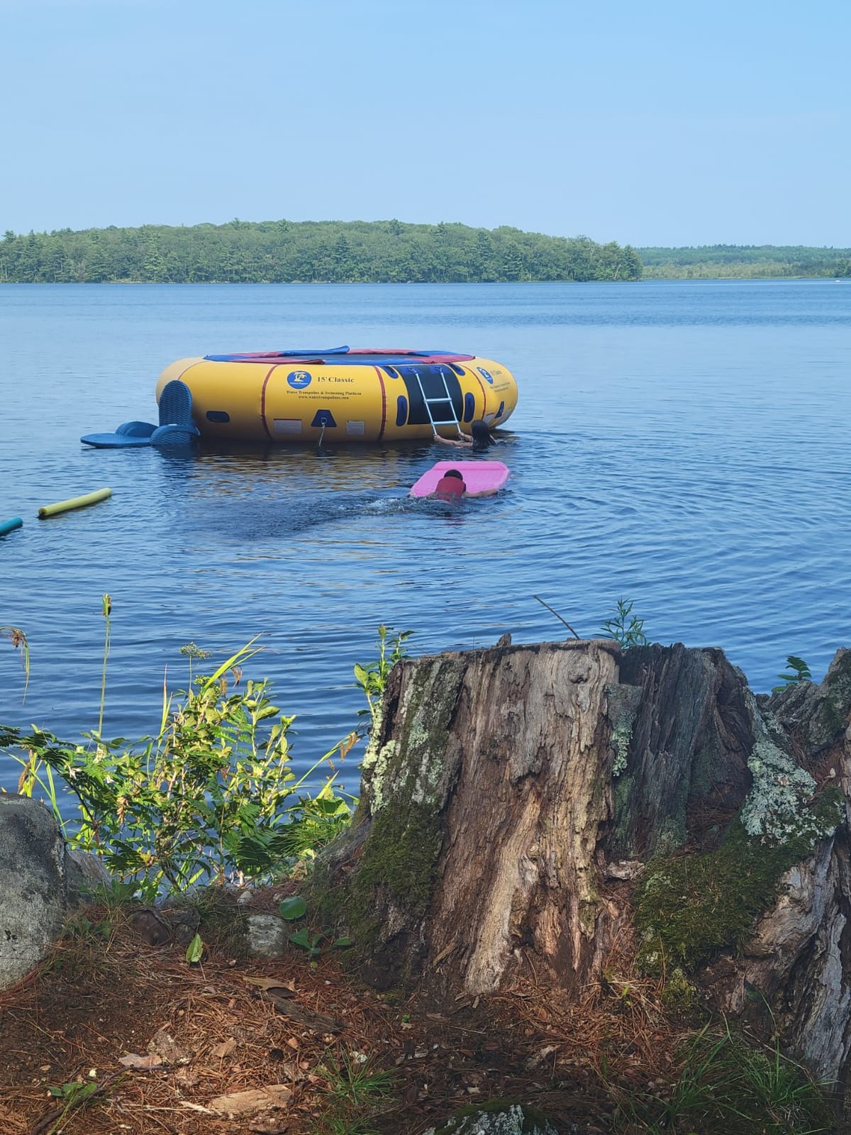 Island Hopper 15' Classic Water Trampoline Yellow for Lake – Commercial-Grade – Steel Frame and Springs for Maximum Bounce – Inflatable Trampoline Includes Ladder, Storage Bag customer photo 1