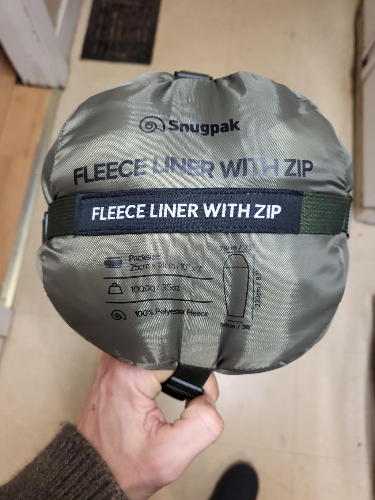 Snugpak Fleece Sleeping Bag Liner with Side Zip customer photo 2