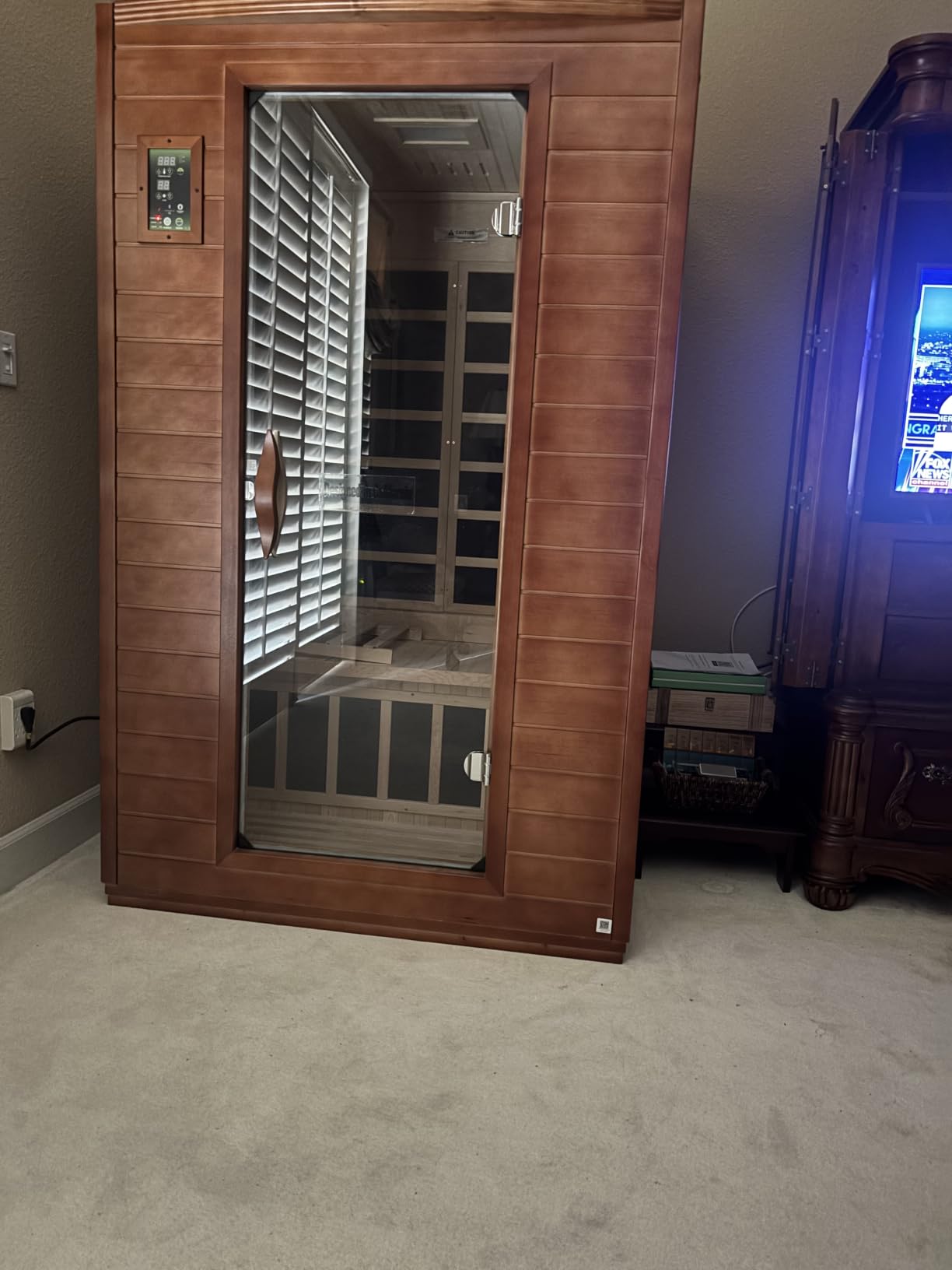 Dynamic Saunas Andora 2-Person Low EMF FAR Infrared Sauna with Red Light Therapy & Bluetooth Speakers | Personal Indoor Dry Heat Sauna for Home & Gym – Made from Canadian Hemlock customer photo 1