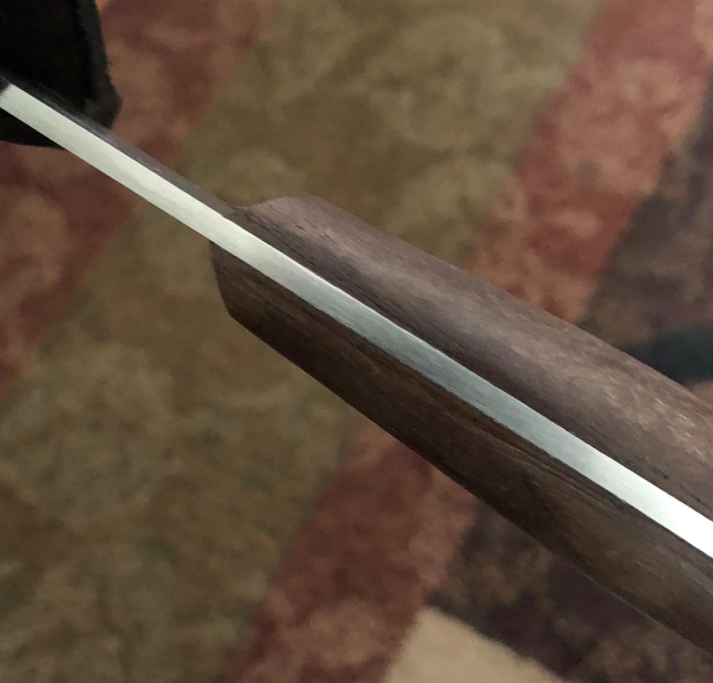 Condor Bushlore Knife - Bushcraft Knife - 1075 High Carbon Steel - Walnut Handle - Scandi Grind - Small Fixed Blade Knives - Hand Crafted Leather Sheath - 3mm Thick - 4.3in Blade - 6.1 oz customer photo 1