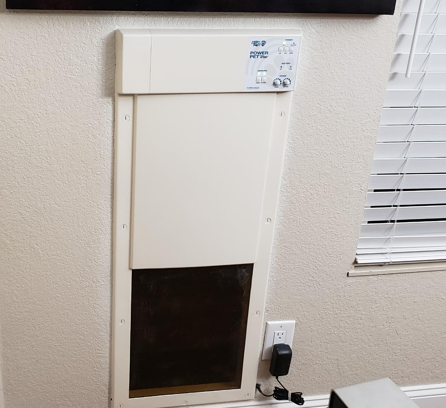 Genuine Power Pet Fully Automatic Pet Door from High Tech Pet Brand. Pet Collar Operated, 4 Way Access, Directional Sensing, Dead Bolt Lock, Air Tight, Quick, Quiet Operation, USA Customer Service customer photo 1