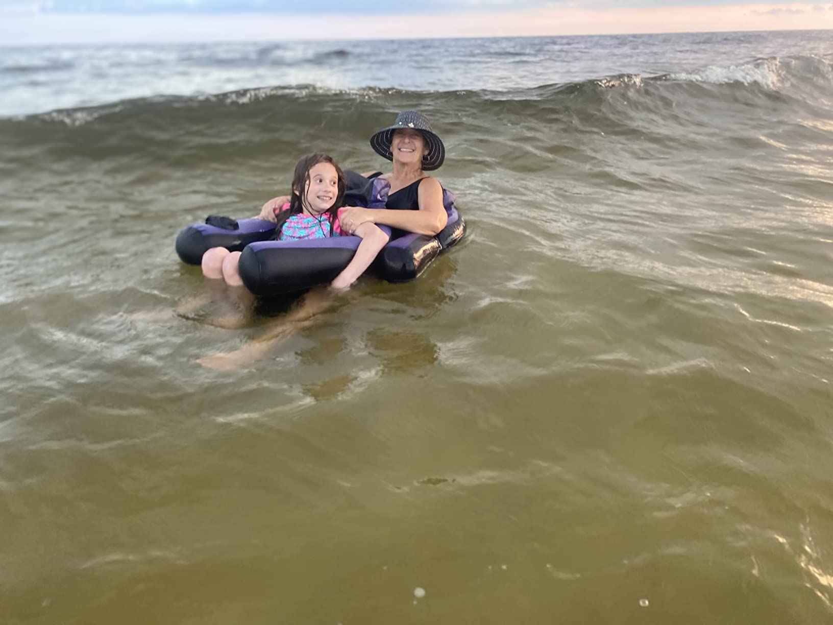 SWIMLINE Original Fabric Covered Inflatable Pool Lounger | with Comfortable Sling Seat, Back Rest, and Built in Cup Holder | for Pool, Beach, Lake, and More customer photo 1