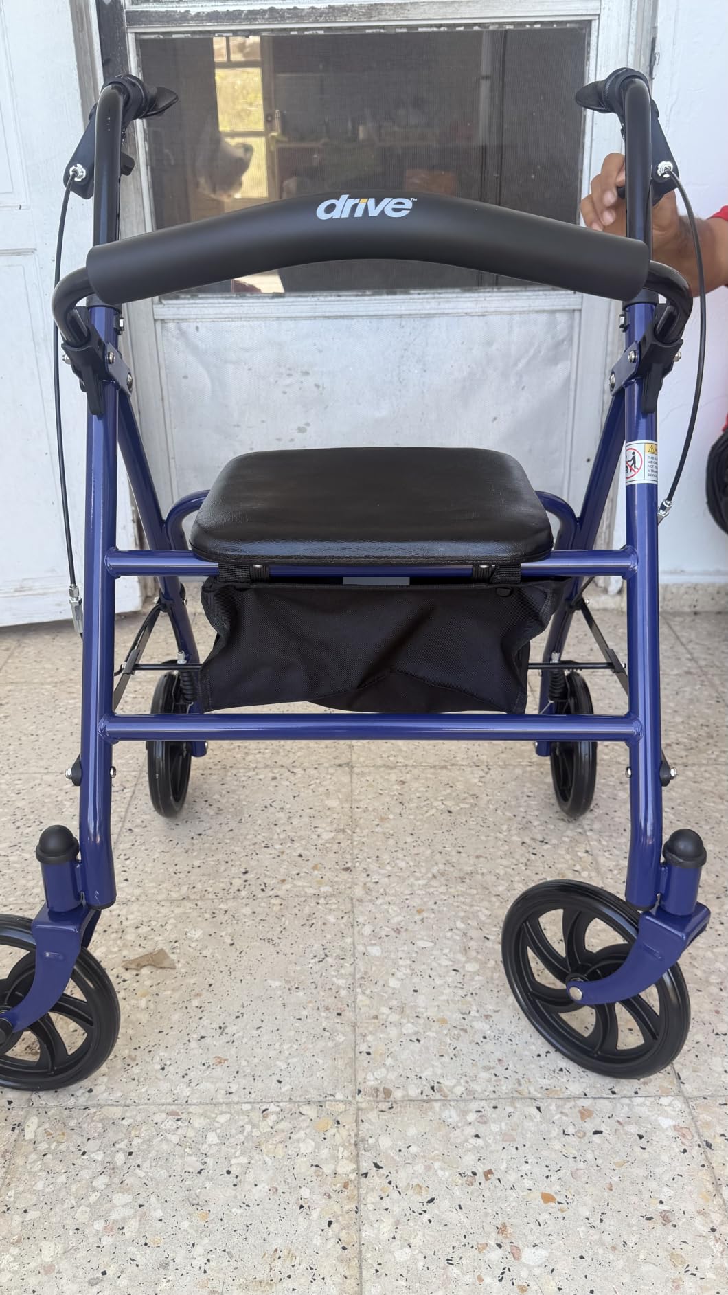 Drive Medical Rollator Walker with Seat, 7.5 Inch Wheels, Red customer photo 1