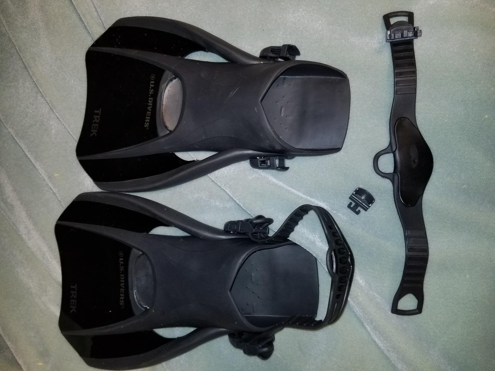 US Divers Adult Trek Travel Fins, Compact Design, Comfortable Lightweight Adjustable Snorkling Fins for Men and Women, (Unisex - S/M/L) customer photo 2