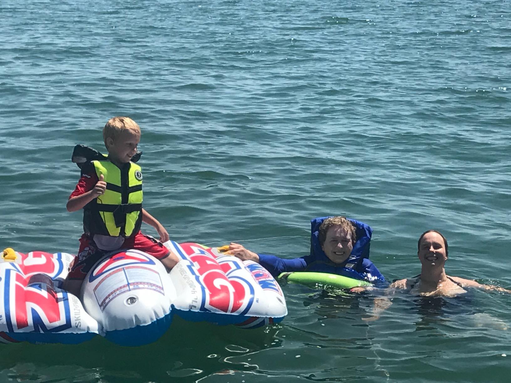 Wow Sports Zig Zag Towable Inflatable Tube for Boating - 1 to 2 Person Towable - Steerable Tubes for Boating customer photo 2