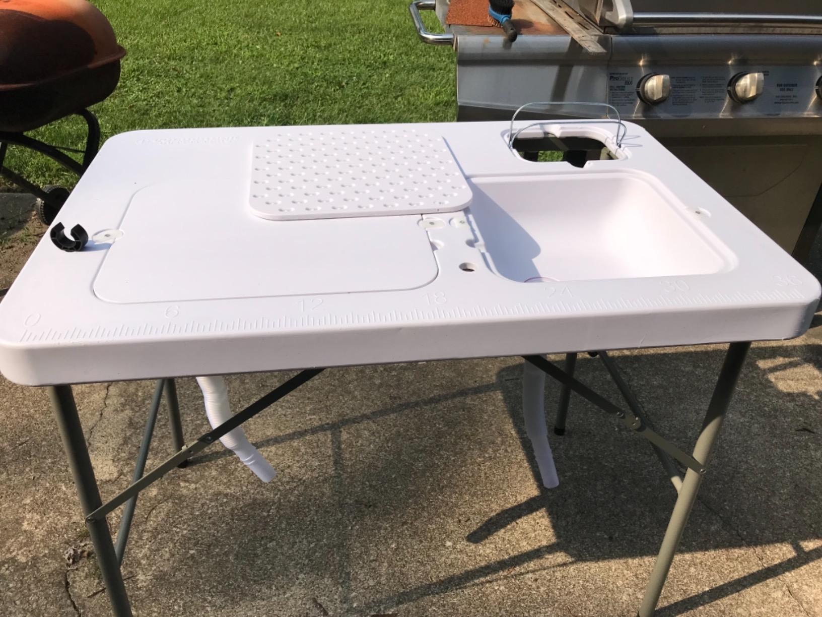 Coldcreek Outfitters Outdoor Washing Table, Sink, Portable and Foldable, Large Dual-Sink Design customer photo 1