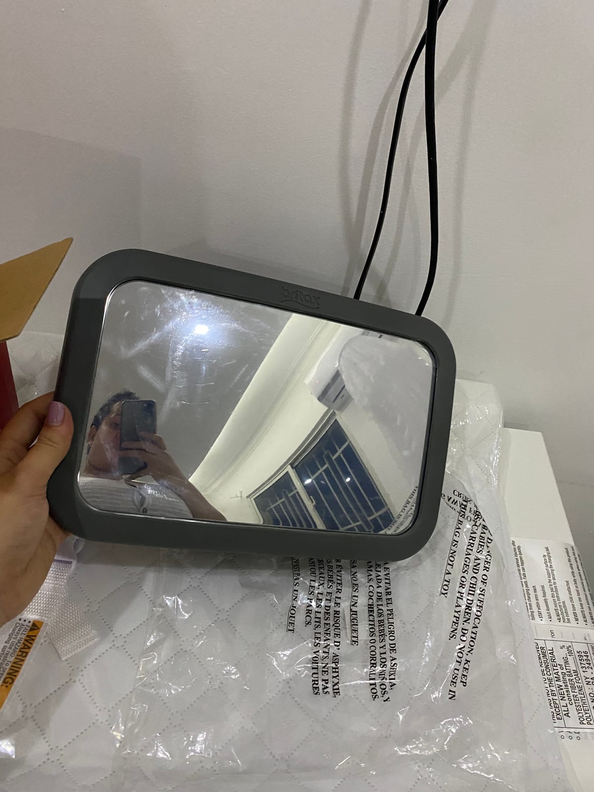 Britax Baby Car Mirror for Back Seat - XL Clear View - Easily Adjusts - Crash Tested - Shatterproof customer photo 2