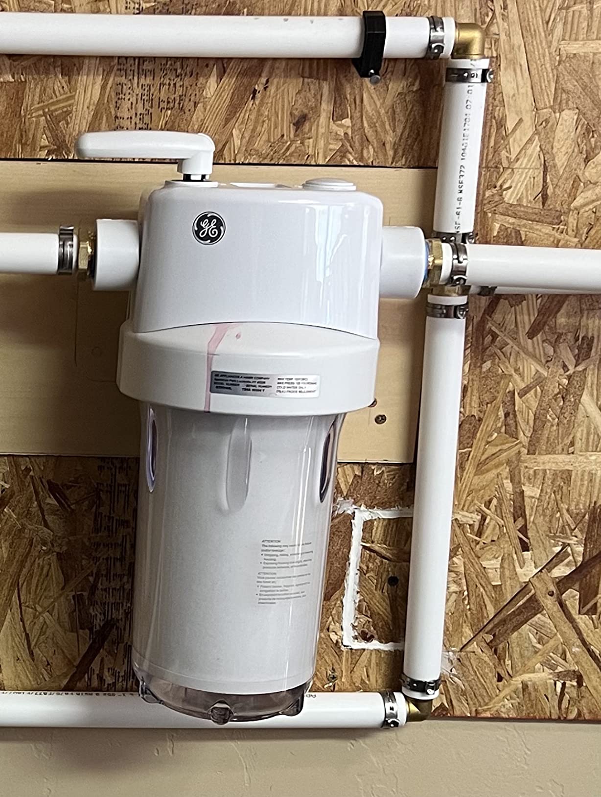 GE Whole House Water Filtration System, Reduces Sediment, Rust & More, Install Kit & Accessories Included, Replace Filters (FXHTC, FXHSC) Every 3 Months, GXWH40L customer photo 1