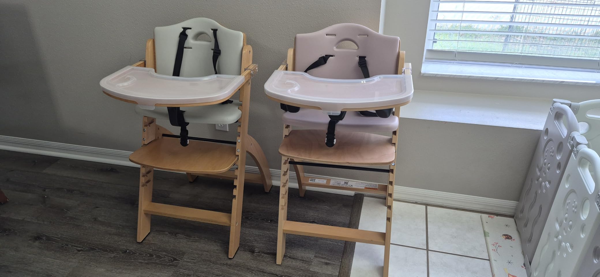 Abiie Beyond Junior Convertible Wooden High Chair with Removable Tray customer photo 2