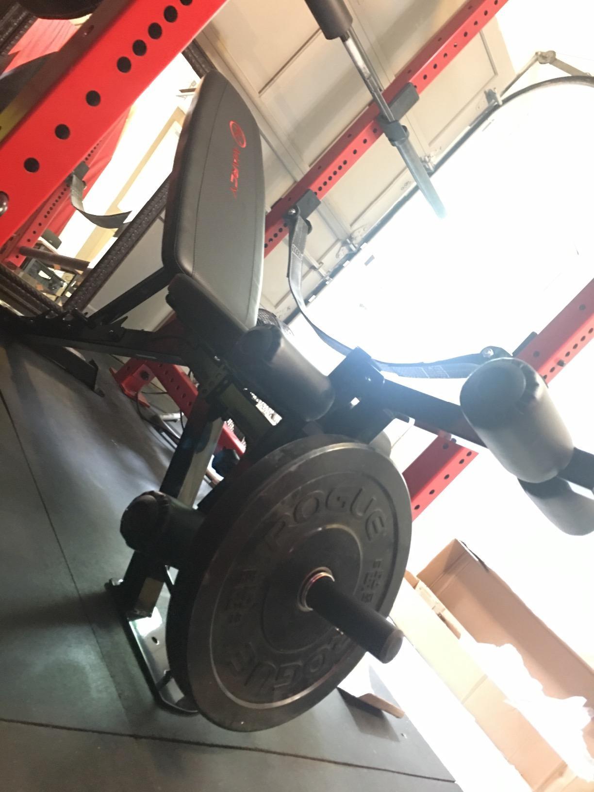 Marcy Adjustable 6 Position Utility Bench with Leg Developer and High Density Foam Padding SB-350,dark gray customer photo 1