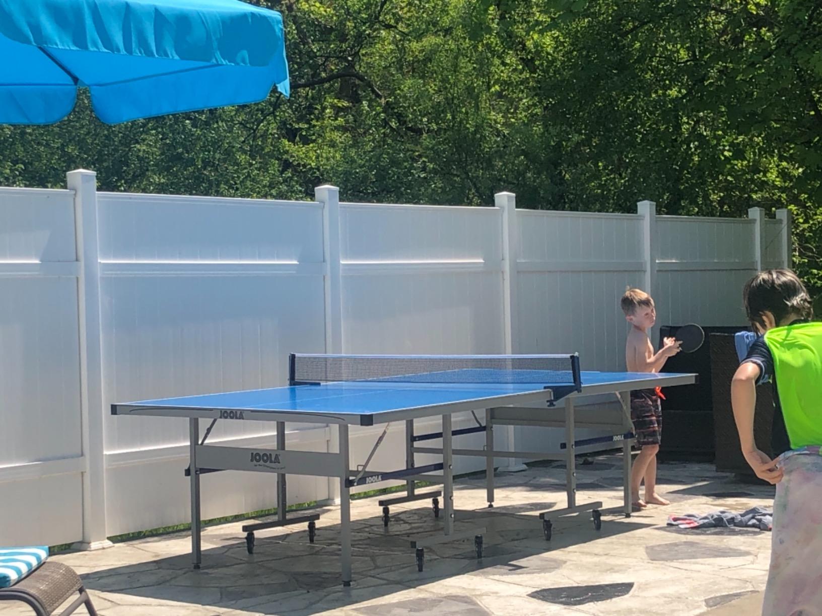 JOOLA NOVA Outdoor Ping Pong Table with Waterproof Table Tennis Net Set - Quick Assembly - All Weather Aluminum Composite Surface - Tournament Quality - Indoor & Outdoor Compatible customer photo 2