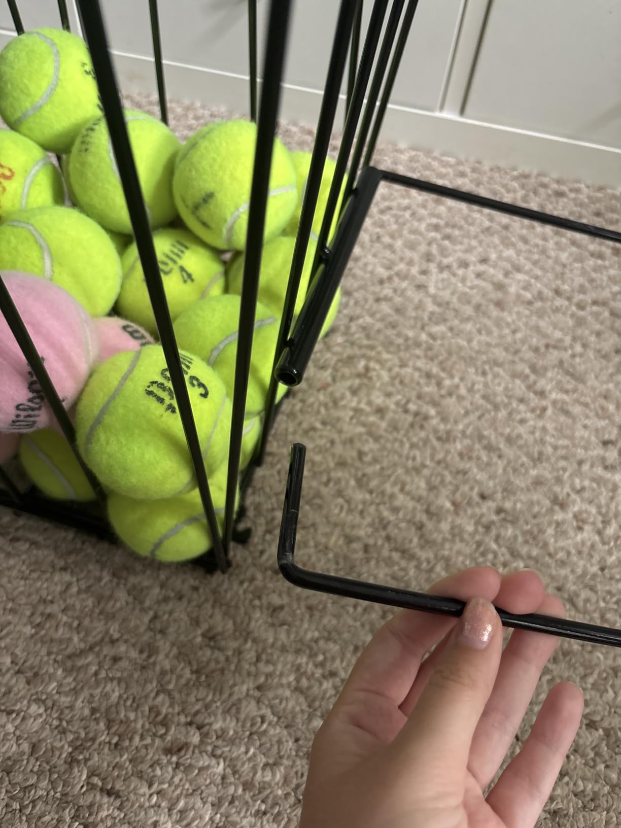 Wilson Unisex Adult Ball Pick Up Basket Tennis Ball Collection Pick-Up Basket, 75 Tennis Balls Capacity, NS customer photo 2