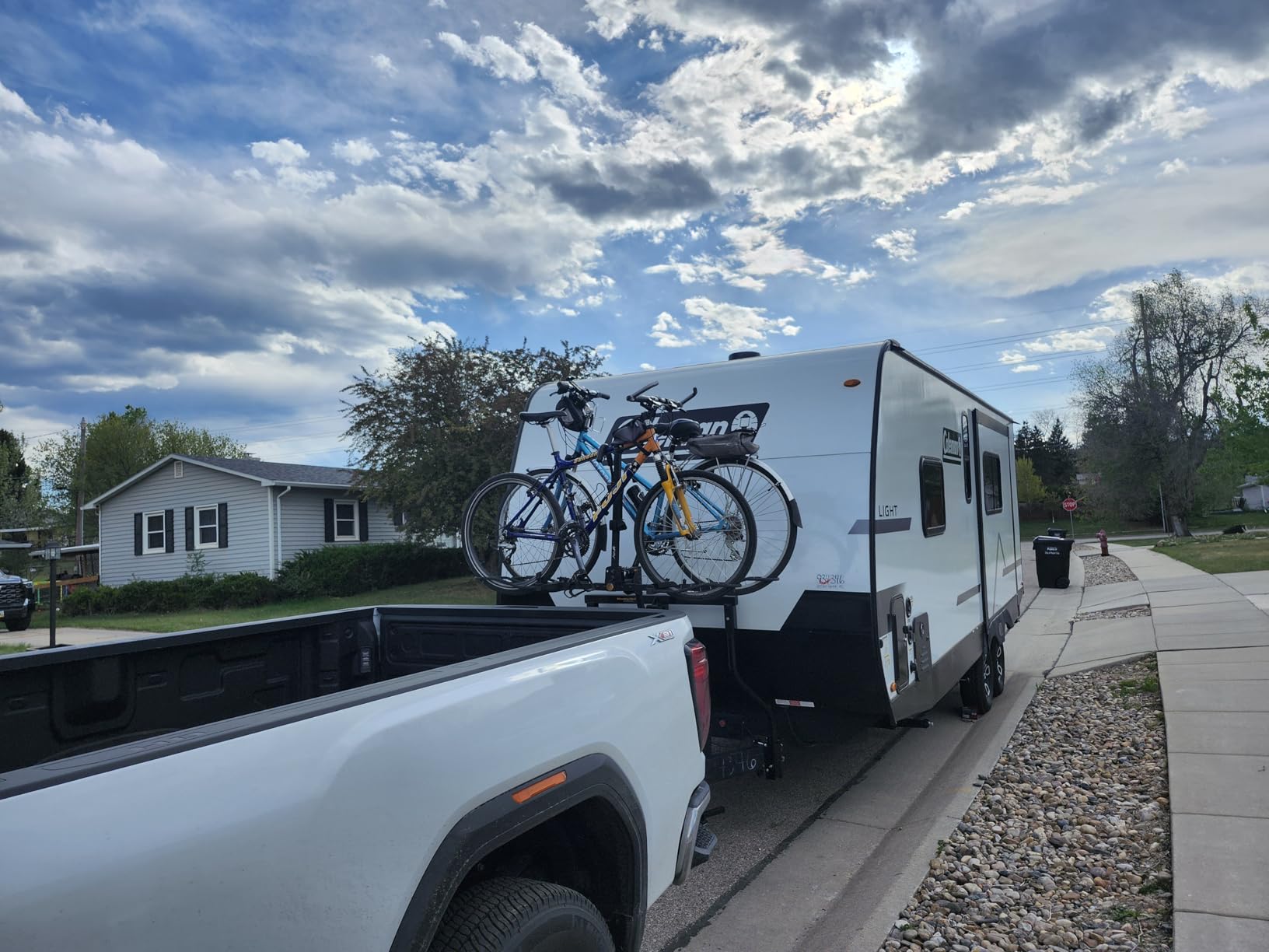 Stromberg Carlson CC-275 Trailer Tongue Cargo Bike Bunk - Adjustable Trailer Tongue Rack for RVs, Supports Up to 100 lbs, Fits RV Approved 2