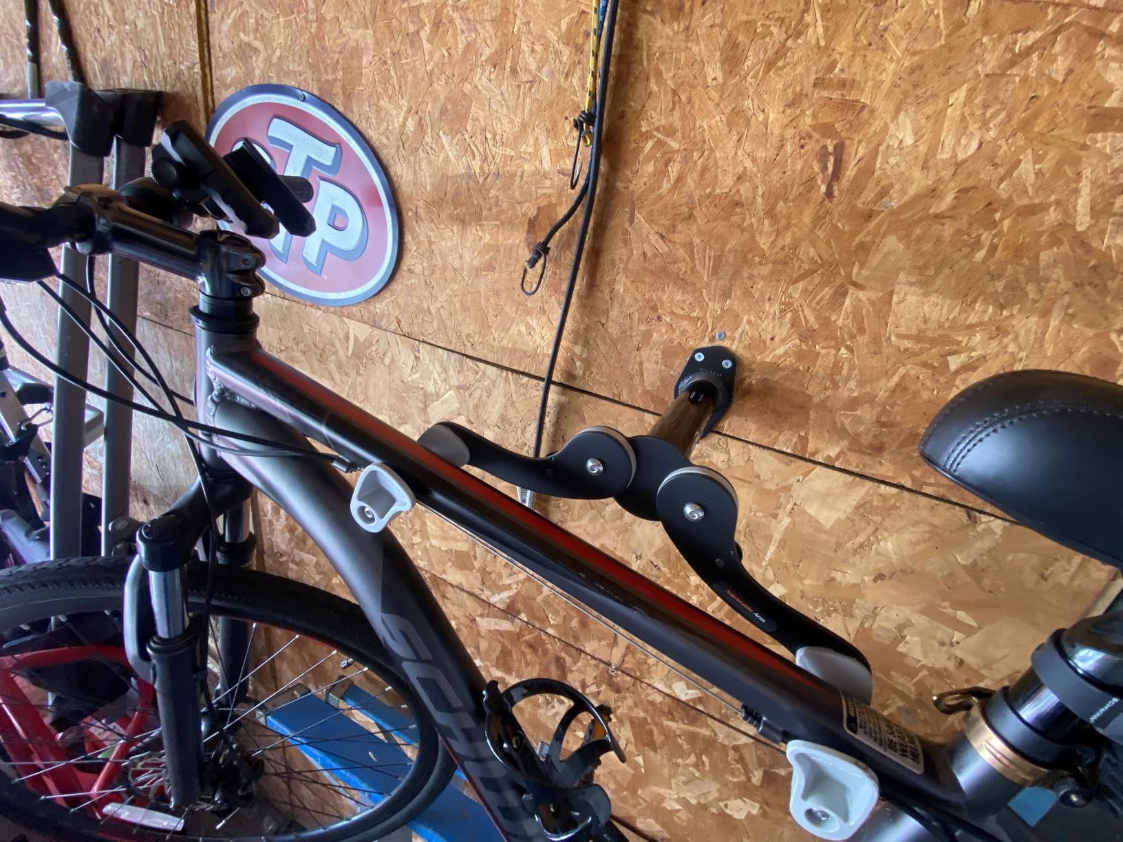 Ibera Bike Wall Mount - Adjustable Frame Holder & Soft Rubber Cradles - Garage Bike Rack for Road, MTB, Kids, Hybrid Bikes - Easy Installation & Space-Saving Design customer photo 2