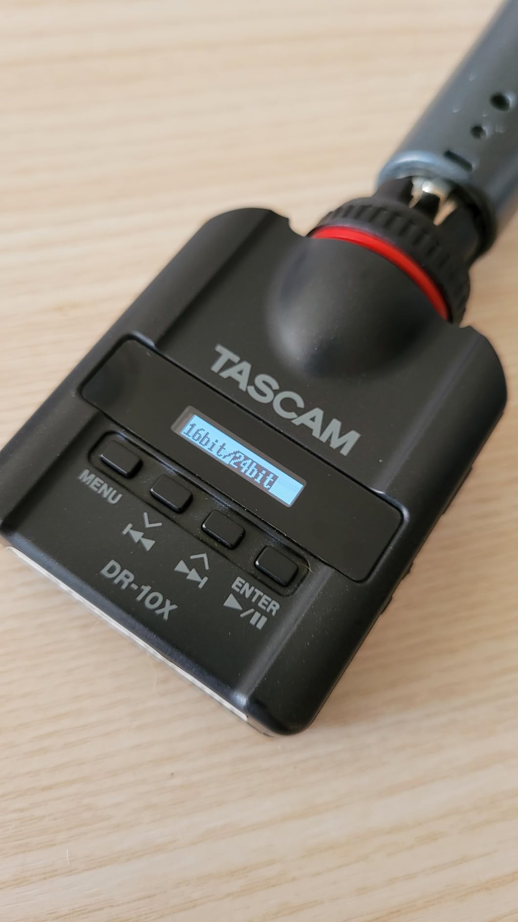 TASCAM XLR Micro Audio Portable Digital Recorder for XLR Microphones, Voice Recorder, Interview and News Gathering, Black (DR-10X) customer photo 1