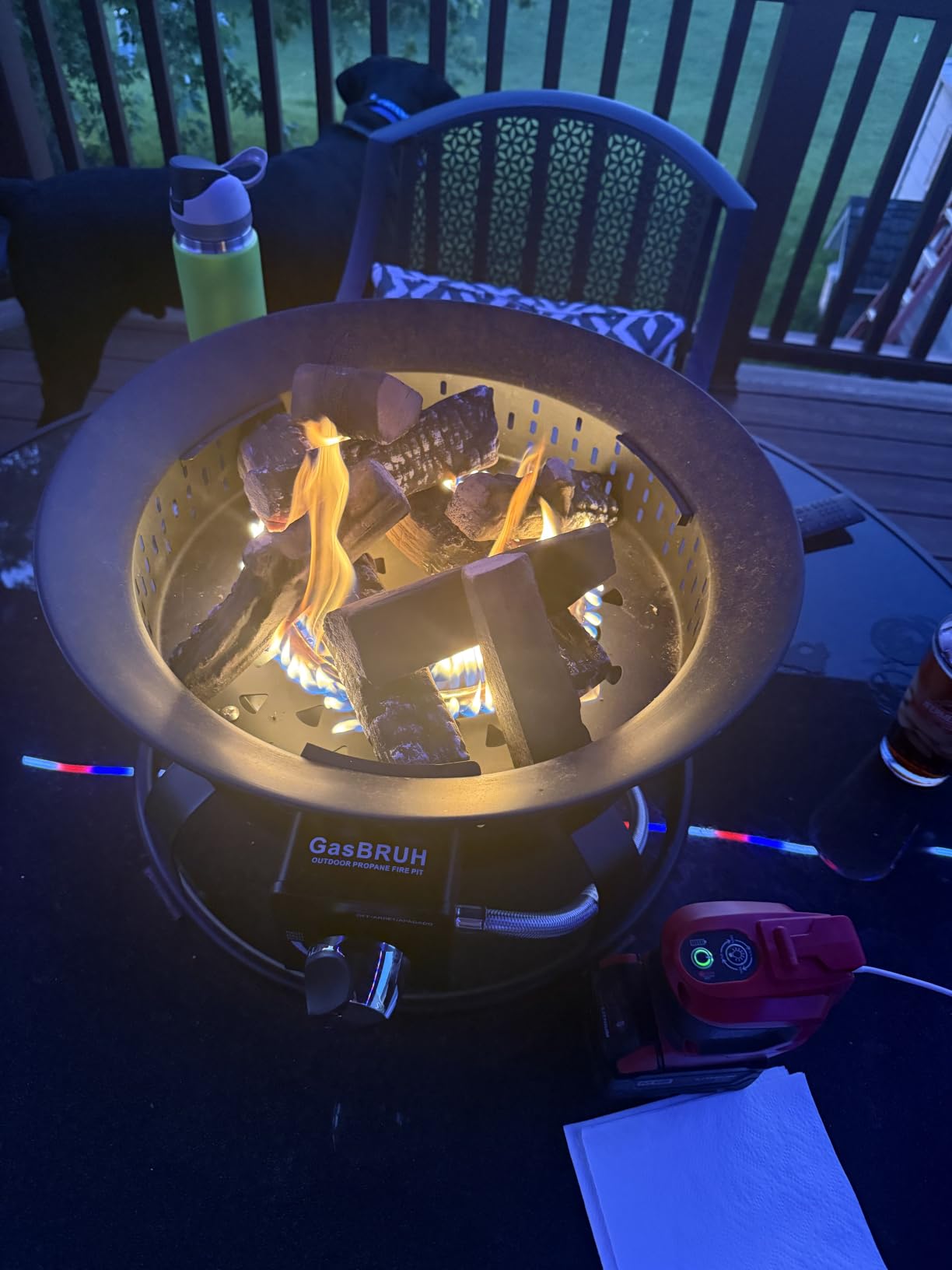 GasBRUH Outdoor Portable Propane Fire Pit, 19-Inch,60,000 BTU with Cover&Carry Kit,Camping Propane Fire Pits,Gas Firebowl,Portable Gas Fire Pit for Outside Patio,Backyard,Camping,RV,Deck,Tailgating customer photo 1
