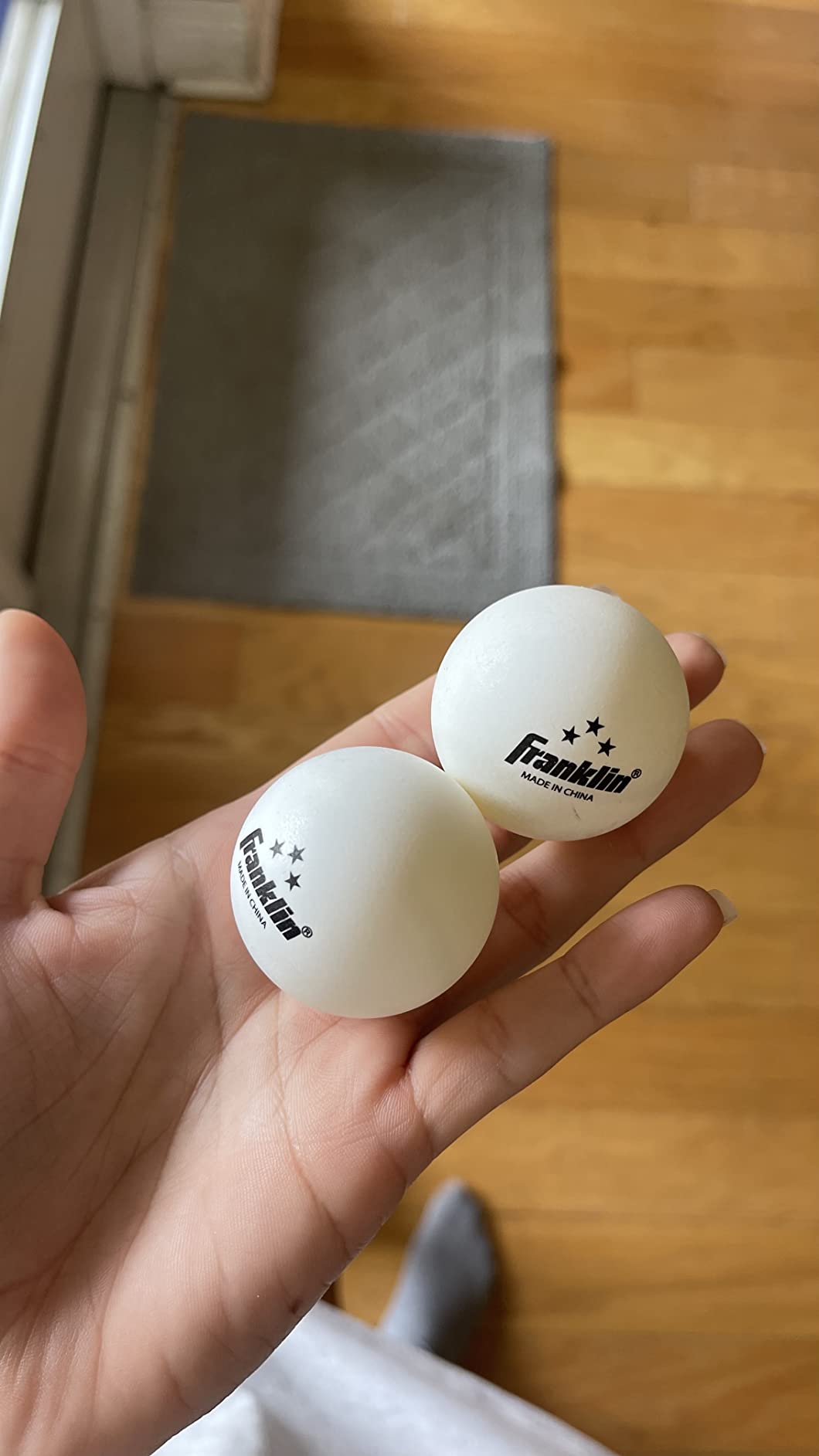 Franklin Sports Three Star Ping Pong Balls - Official 40mm - 6 Pack - White customer photo 2