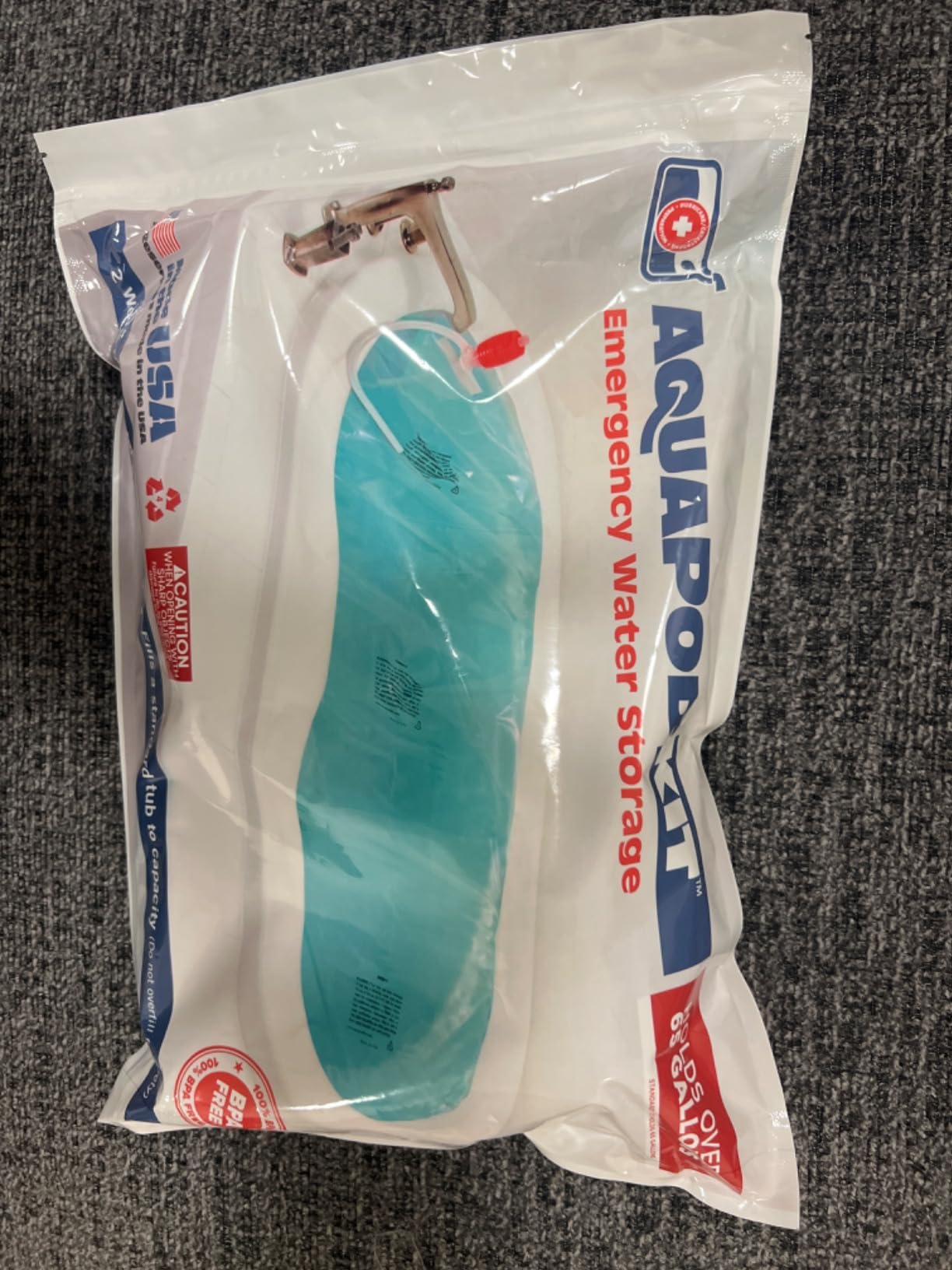 AquaPodKit Made in USA - Emergency Bathtub Water Storage Bladder 65-100 Gallon Capacity - BPA Free- Food Grade Materials - Hurricane Disaster Preparedness Supply - Family Survival Supply (Bag) customer photo 2