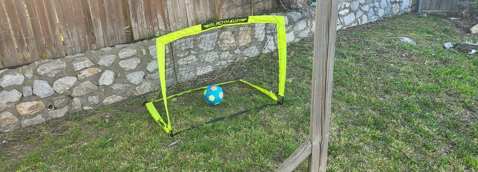 Franklin Sports Blackhawk Backyard Soccer Goal - Portable Pop Up Soccer Nets - Youth + Adult Folding Indoor + Outdoor Goals - Multiple Sizes + Colors customer photo 1