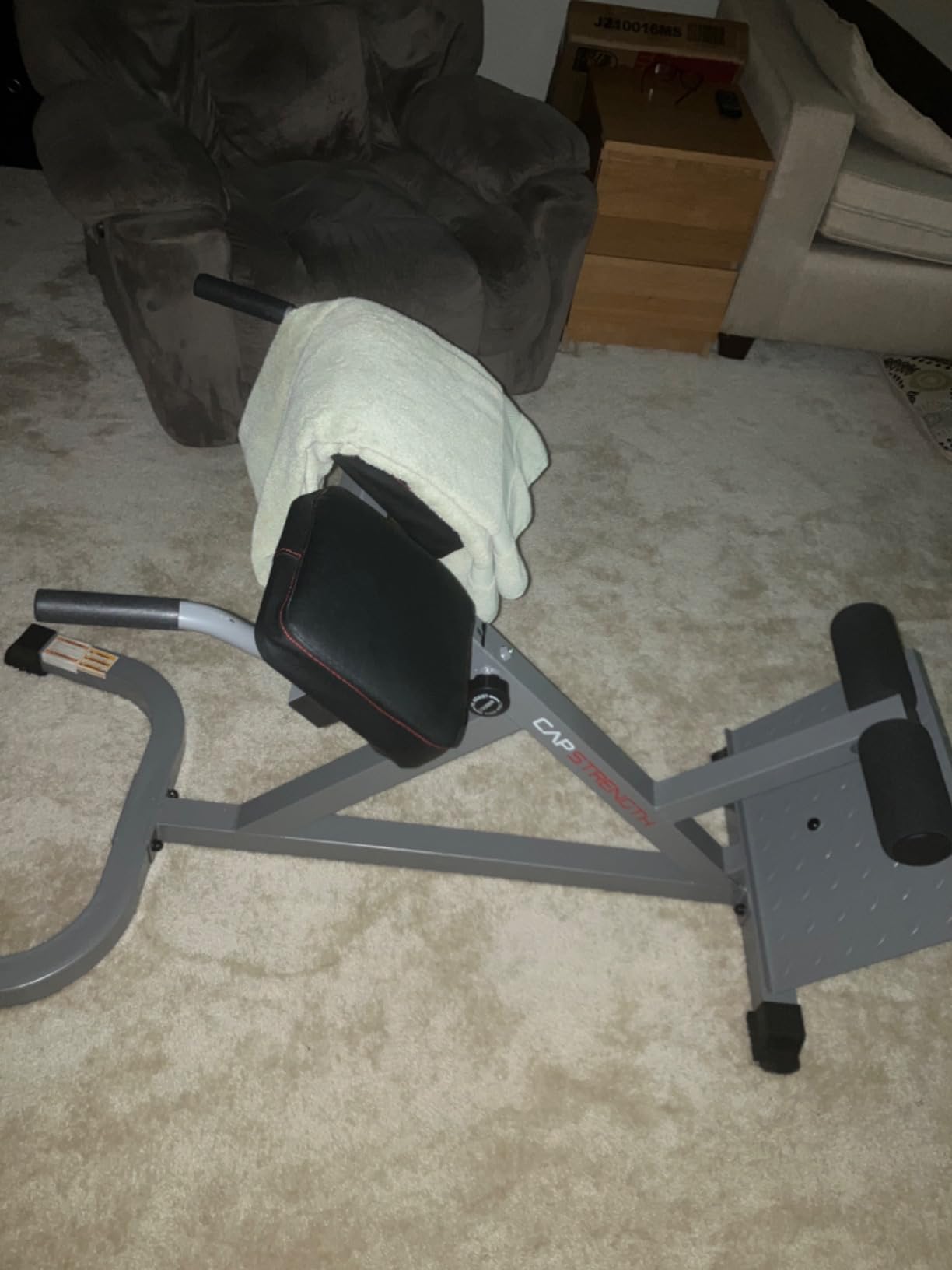 CAP Strength Hyperextension Roman Chair, 300lb Capacity, Silver customer photo 2