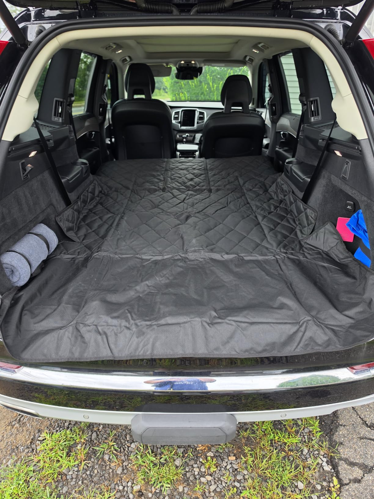 4Knines SUV Cargo Liner for Dogs, Fold Down Seats, Black Large customer photo 2