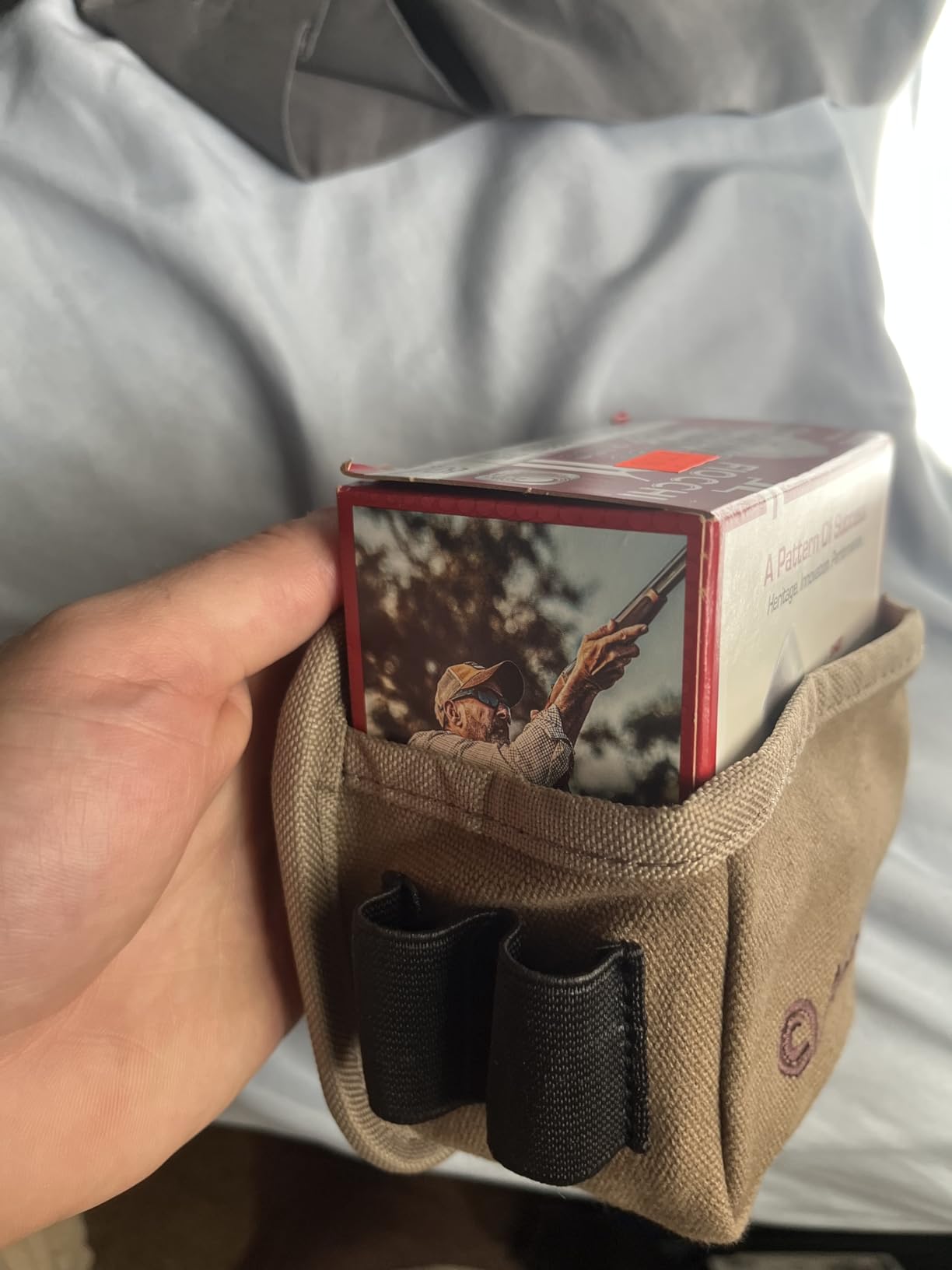 Allen Company Shotgun Shell Pouch - Clay, Trap, and Skeet Shooting Accessories - Hunting and Gun Range Gear - Soft Canvas Design - Tan customer photo 2