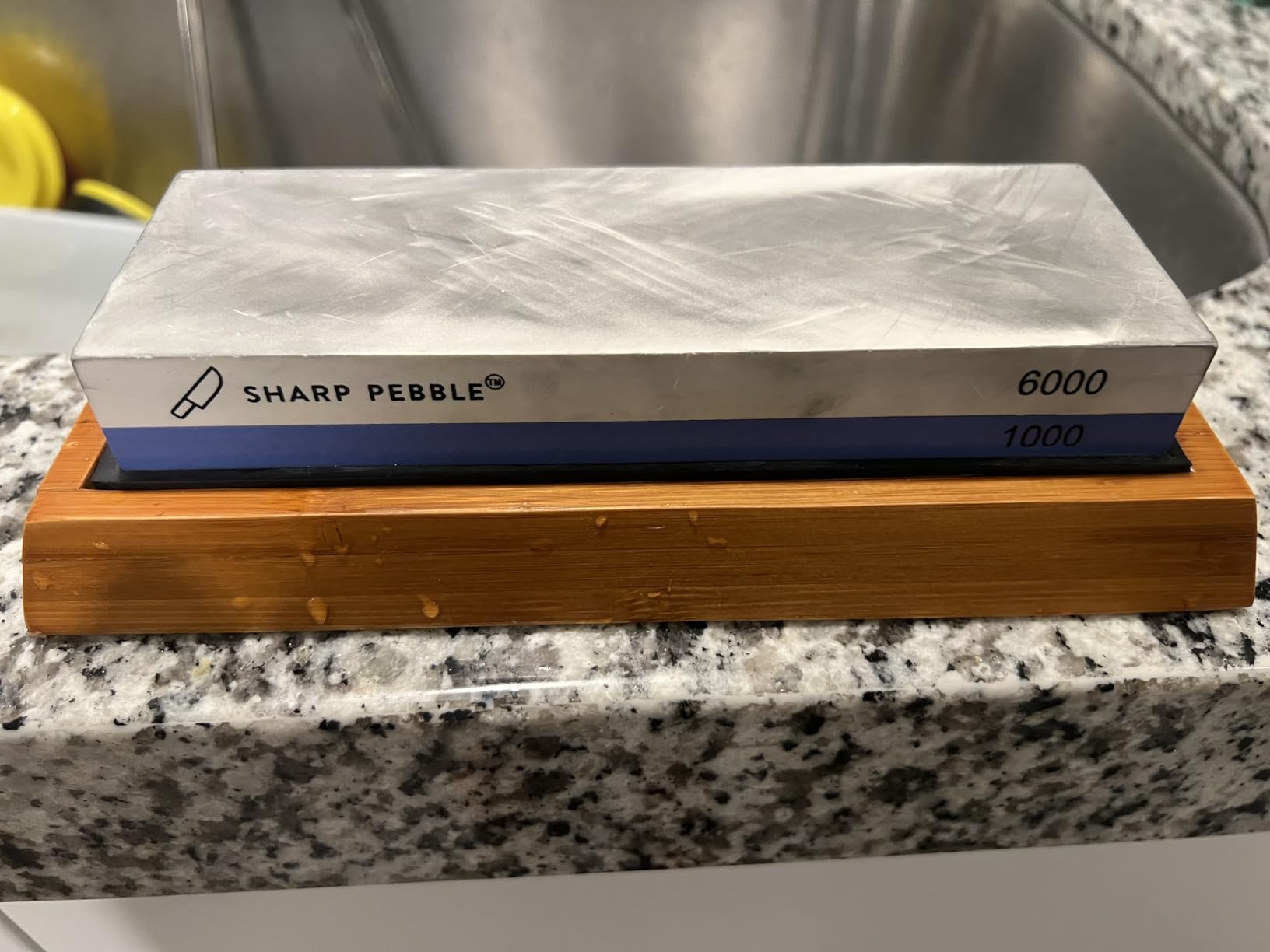 Sharp Pebble Whetstone Knife Sharpener – 1000/6000 Grit Sharpening Stone customer photo 2