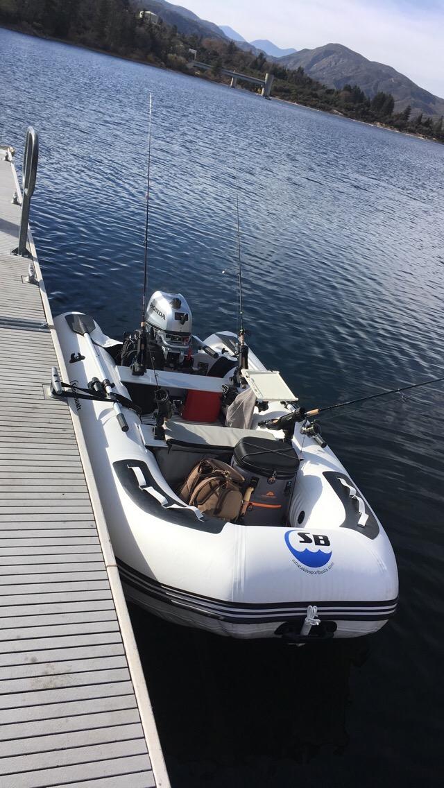 Shark 9.8' Inflatable Sport Boat | Aluminum Floor Dinghy with Durable Heat-Welded PVC | 5 Person Inflatable Dinghy | 15HP Motor Ready customer photo 1