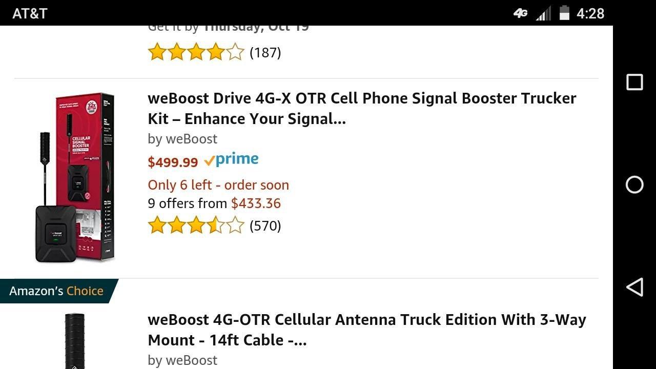 weBoost Drive 4G-X OTR (470210) Truck Cell Phone Signal Booster | U.S. Company | All Networks & Carriers - Verizon, AT&T, T-Mobile, Sprint & More | FCC Approved customer photo 2