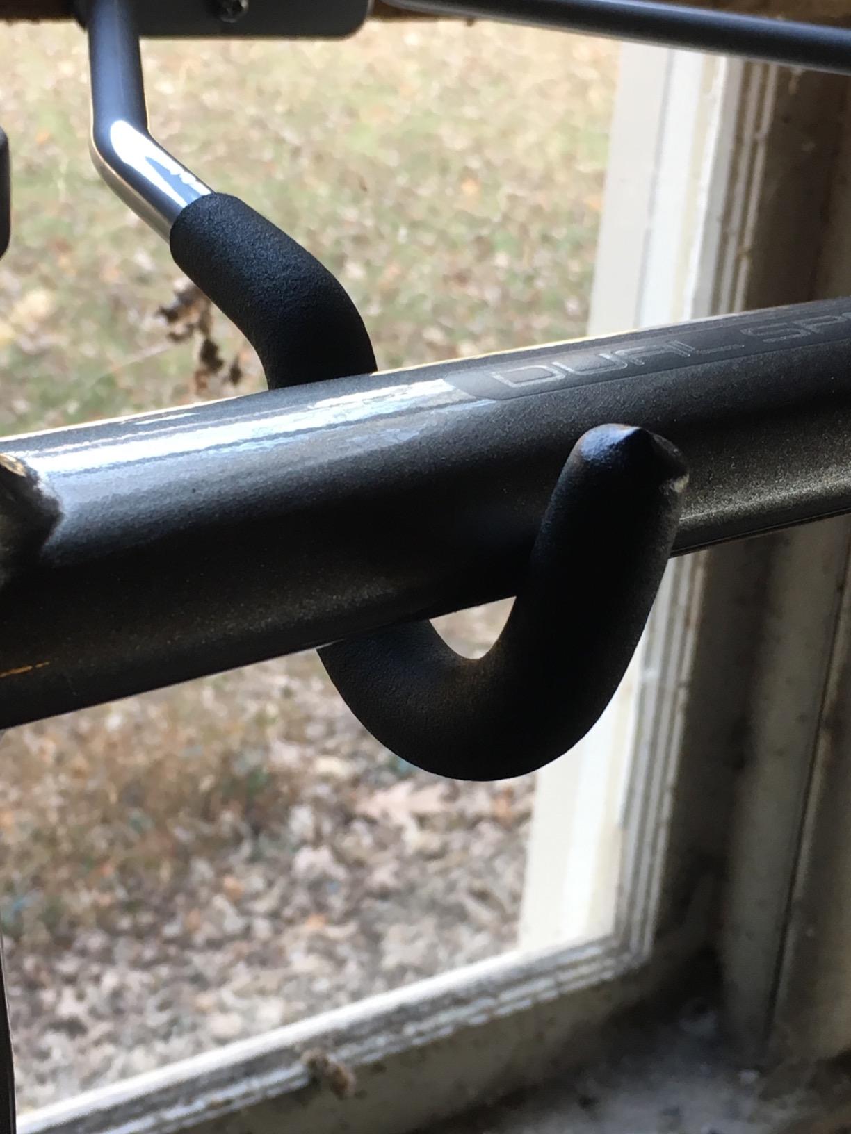 Bike Wall Mount - EVA Foam Padded Bicycle Hooks with 50lb Capacity - Flip-Up Garage Bicycle Rack for Mountain, Road, and Kids Bikes by Rad Sportz customer photo 2