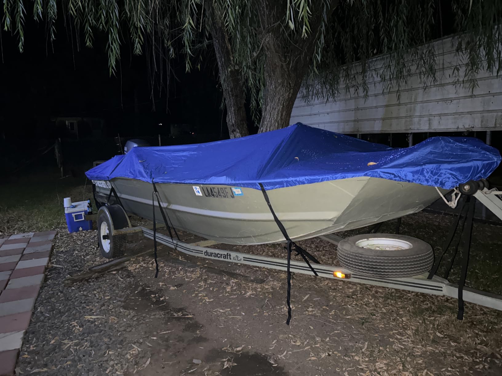 iCOVER Trailerable Boat Cover- 17'-19' Heavy Duty Waterproof Tarp Covers with Storage Bag, Fits V-Hull, Fish&Ski, Pro-Style, Fishing, Runabout, Bass Boats, up to 17ft-19ft Long X 96