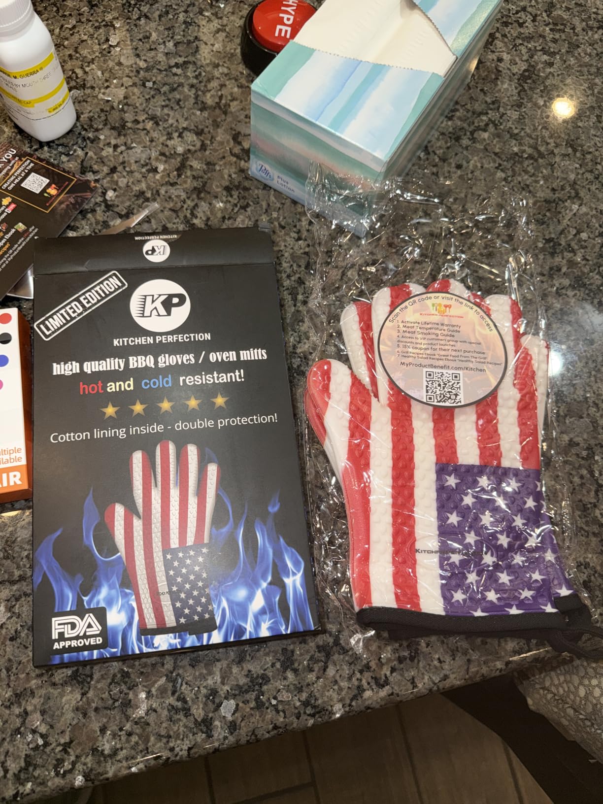 KITCHEN PERFECTION Smoker BBQ Grill Gloves -High Heat Resistant Oven Mitts customer photo 2
