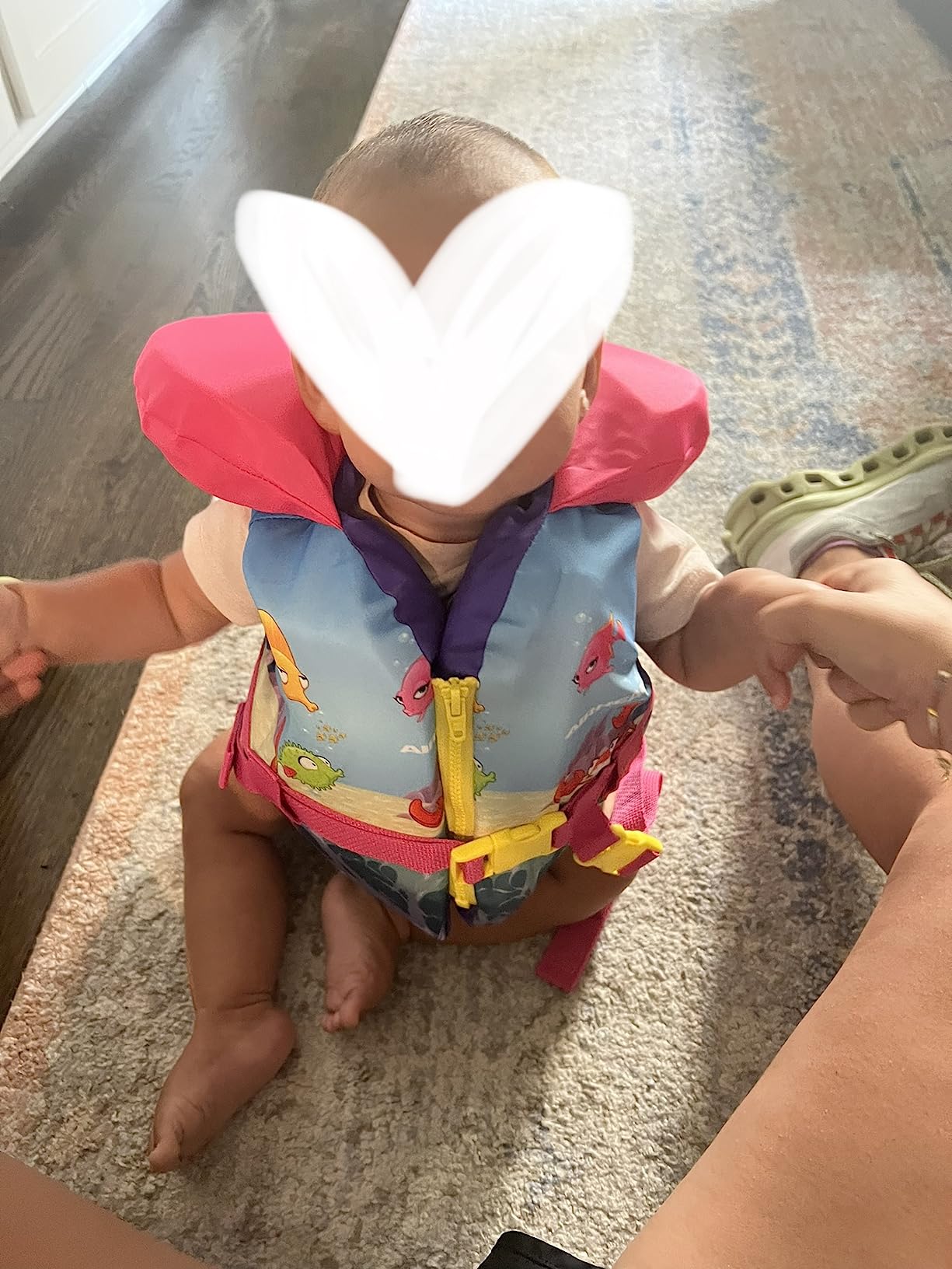 Airhead Treasure Life Jacket for Kids - USCG Approved Infant & Child Boating Safety PFD for Swimming, Water Play & Family Recreation, Closed-Side Flotation Device customer photo 2