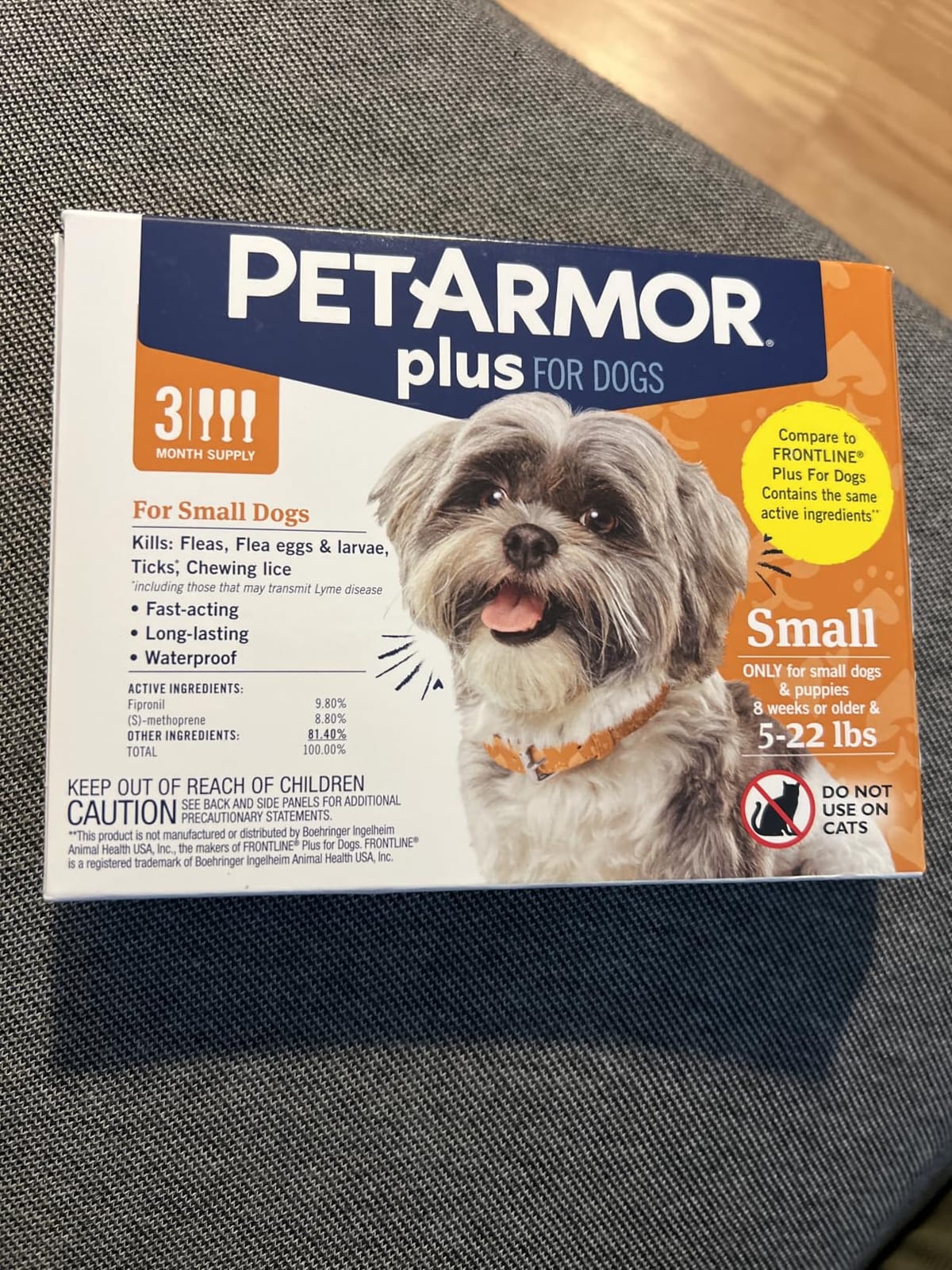 PetArmor Plus Flea & Tick Topical Dogs 45-88 lbs, 6-Month customer photo 2