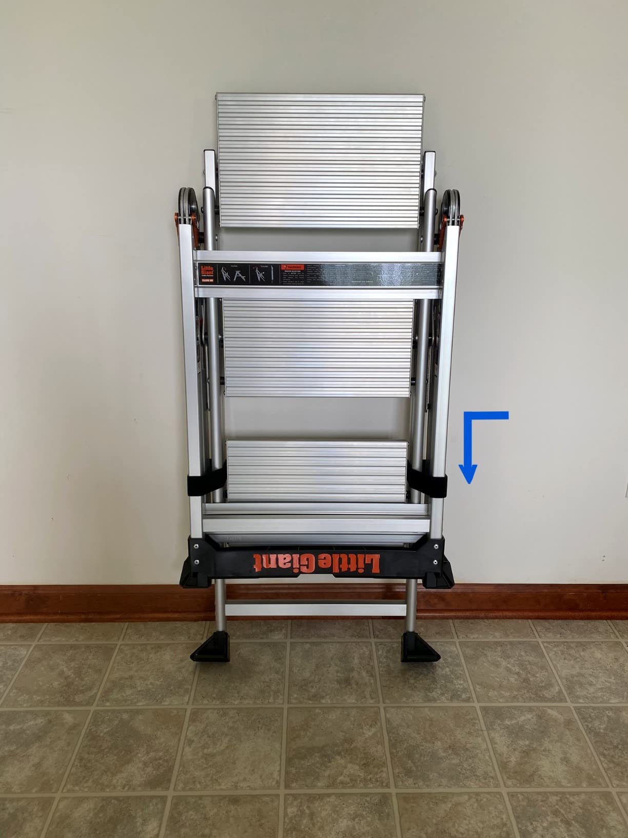 Little Giant Jumbo Step 3-Step Foldable 2.2 ft Aluminum Stool, 11903 customer photo 2