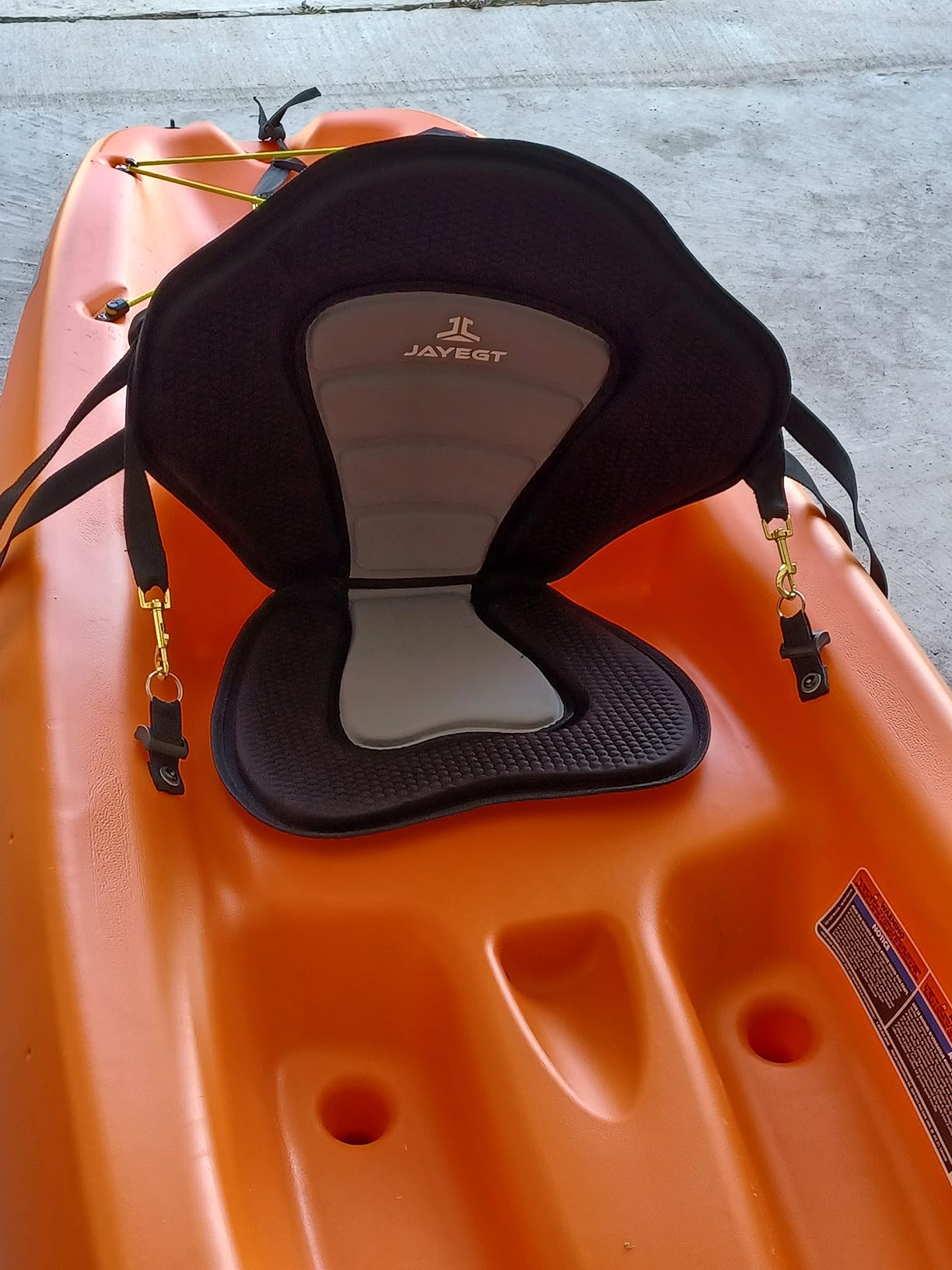 JAYEGT Kayak Seat Padded Deluxe High Back Canoe Seat with Back Support Adjustable Fishing Seat for Universal Sit with Detachable Kayak Backrest customer photo 1