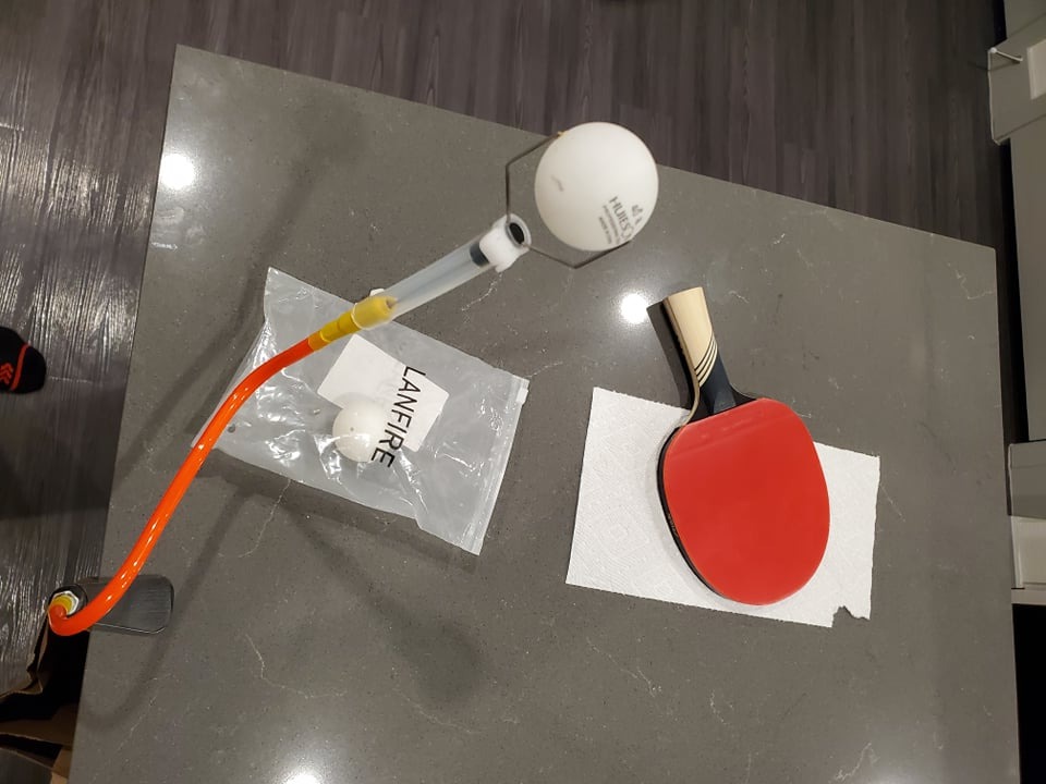 Professional Table Tennis Training Robot Fixed Rapid Rebound Ping Pong Ball Machine Table Tennis Trainer for Stroking customer photo 1
