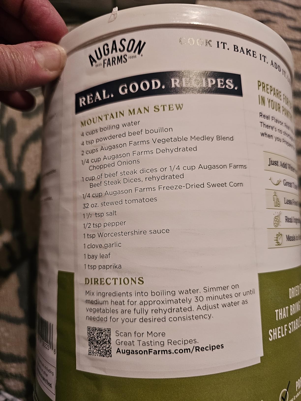 Augason Farms Vegetable Medley Blend Emergency Food Supply, 778 Servings customer photo 2